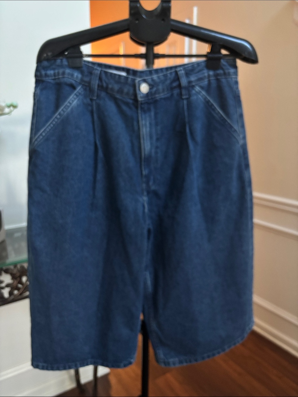 NWOT Zara Long Shorts/Culotte Crop Jeans/Denim Size 10
